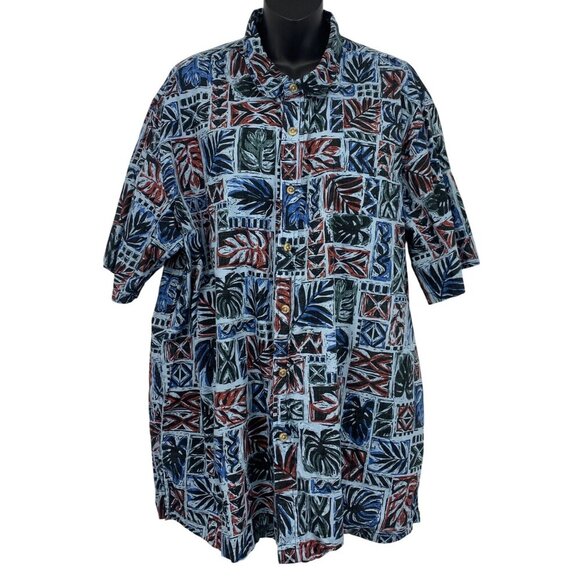Cooke Street Honolulu Men Size XXL 2XL Aloha Hawaiian Short Sleeve Button EUC - Picture 1 of 7